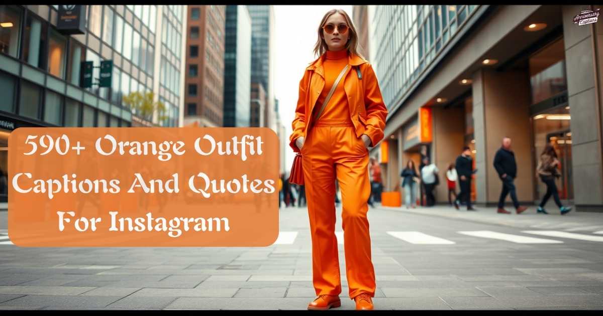 590+ Orange Outfit Captions And Quotes For Instagram