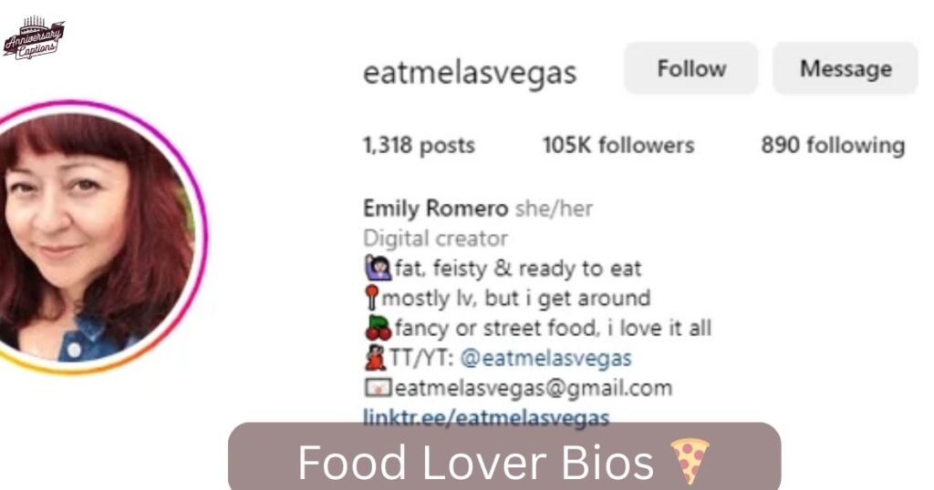 Food Lover Bios 🍕